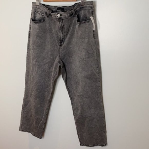 J Brand Women Gray Ruby High-Rise Slim Cigarette Denim Jean Plus Size 38/22 - Picture 3 of 10